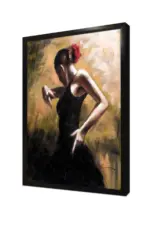 Siyah Giymiş Latin Dansı Yapan Kadın | Kanvas Tablo | Cam Tablo | Mdf Tablo | B06002 - Görsel 4