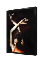 Kırmızı Giymiş Dansçı Kadın | Kanvas Tablo | Cam Tablo | Mdf Tablo | B06023 - Görsel 4