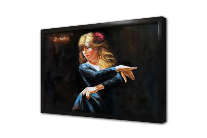 Mavi Giymiş Dansçı Kadın | Kanvas Tablo | Cam Tablo | Mdf Tablo | B06024 - Görsel 4