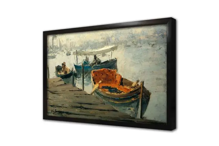 İskele Ve Sandal | Kanvas Tablo | Cam Tablo | Mdf Tablo | B08003 - Görsel 4