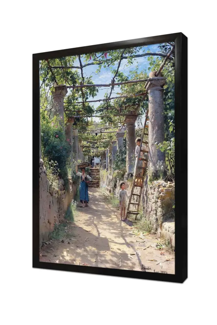 Bir İtalyan Çardağının Gölgesinde Peder Mork Monsted | Kanvas Tablo | Cam Tablo | Mdf Tablo | B09063 - Görsel 4