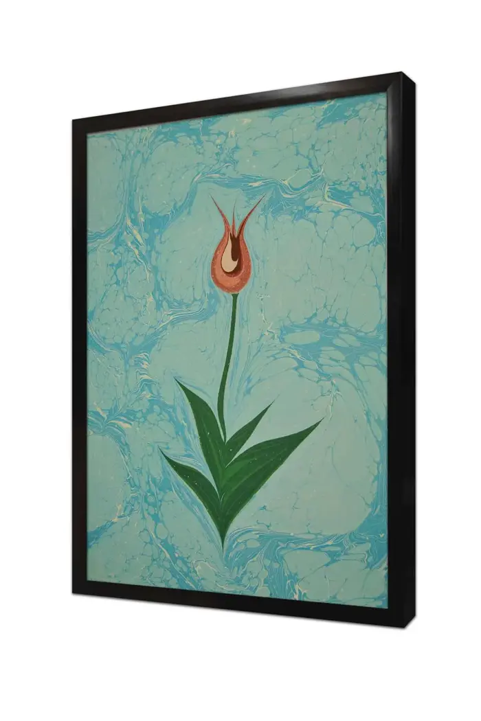 Sarı Lale Ebru | Kanvas Tablo | Cam Tablo | Mdf Tablo | B10096 - Görsel 4