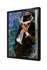 Duvara Yaslanan Adam | Kanvas Tablo | Cam Tablo | Mdf Tablo | B13016 - Görsel 4