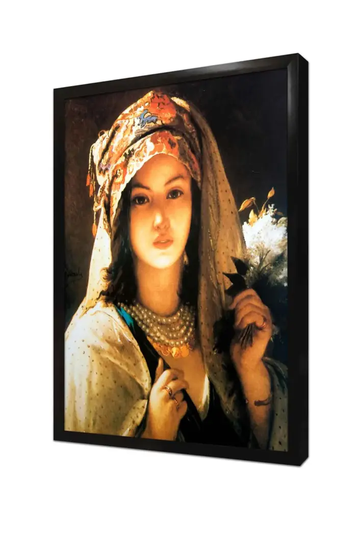 Beyaz Leylaklı Türk Kızı | Kanvas Tablo | Cam Tablo | Mdf Tablo | B13055 - Görsel 4