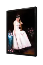 Keman Çalan Kız | Kanvas Tablo | Cam Tablo | Mdf Tablo | B13072 - Görsel 4