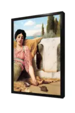 Kadın Ve Kaplumbağa | Kanvas Tablo | Cam Tablo | Mdf Tablo | B13141 - Görsel 4