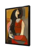 Oturan Kadın Pablo Picasso | Kanvas Tablo | Cam Tablo | Mdf Tablo | B13199 - Görsel 4