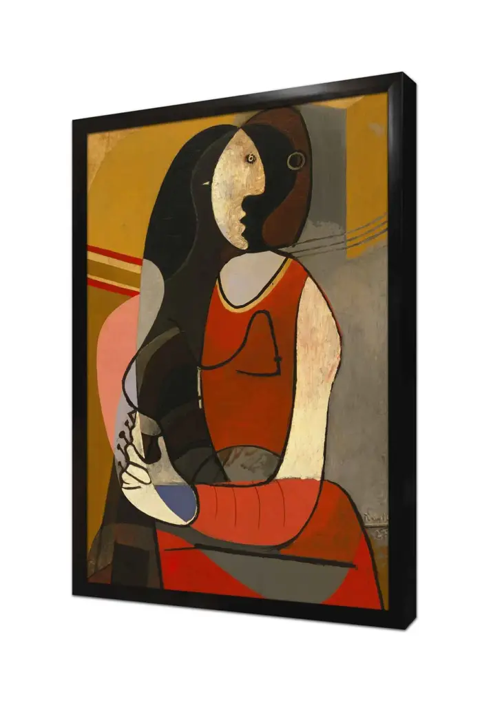 Oturan Kadın Pablo Picasso | Kanvas Tablo | Cam Tablo | Mdf Tablo | B13199 - Görsel 4