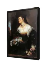 Çiçek Tutan Kadın | Kanvas Tablo | Cam Tablo | Mdf Tablo | B13267 - Görsel 4