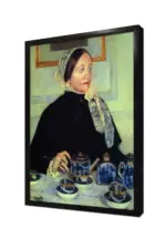 Çay Masasındaki Kadın | Kanvas Tablo | Cam Tablo | Mdf Tablo | B13281 - Görsel 4