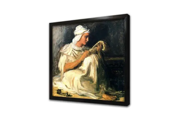 Oturan Kadın | Kanvas Tablo | Cam Tablo | Mdf Tablo | B13321 - Görsel 4