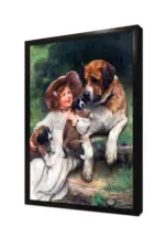 Çocuk Ve Köpekler | Kanvas Tablo | Cam Tablo | Mdf Tablo | B13328 - Görsel 4