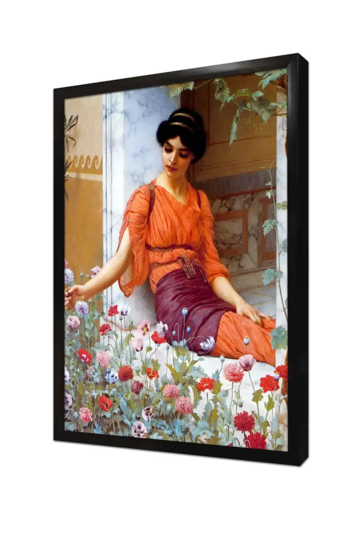 Çiçek Toplayan Kız | Kanvas Tablo | Cam Tablo | Mdf Tablo | B13329 - Görsel 4