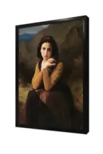 Oturan Kadın | Kanvas Tablo | Cam Tablo | Mdf Tablo | B13359 - Görsel 4