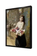 Çiçekçi Kız | Kanvas Tablo | Cam Tablo | Mdf Tablo | B13381 - Görsel 4