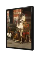 Deveye Binen Adam | Kanvas Tablo | Cam Tablo | Mdf Tablo | B13392 - Görsel 4