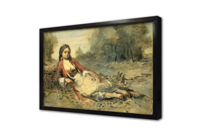 Oturan Kadın | Kanvas Tablo | Cam Tablo | Mdf Tablo | B13398 - Görsel 4