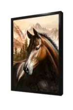 Kahverengi At | Kanvas Tablo | Cam Tablo | Mdf Tablo | B15017 - Görsel 4