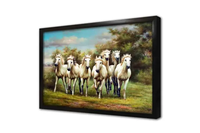 Koşan Beyaz Atlar | Kanvas Tablo | Cam Tablo | Mdf Tablo | B15043 - Görsel 4