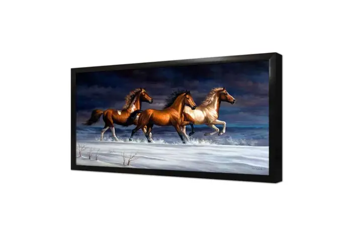 Kahverengi Koşan Atlar | Kanvas Tablo | Cam Tablo | Mdf Tablo | B15047 - Görsel 4