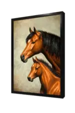 Siyah Yeleli Atlar | Kanvas Tablo | Cam Tablo | Mdf Tablo | B15052 - Görsel 4