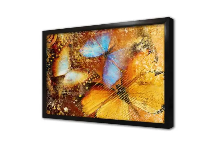 Mavi Kanatlı Kelebek | Kanvas Tablo | Cam Tablo | Mdf Tablo | B15099 - Görsel 4