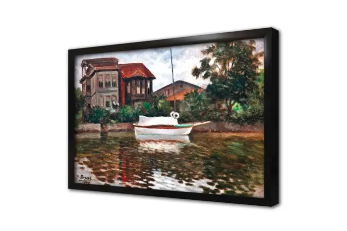 İstanbul Beyaz Sandal | Kanvas Tablo | Cam Tablo | Mdf Tablo | B16113 - Görsel 4