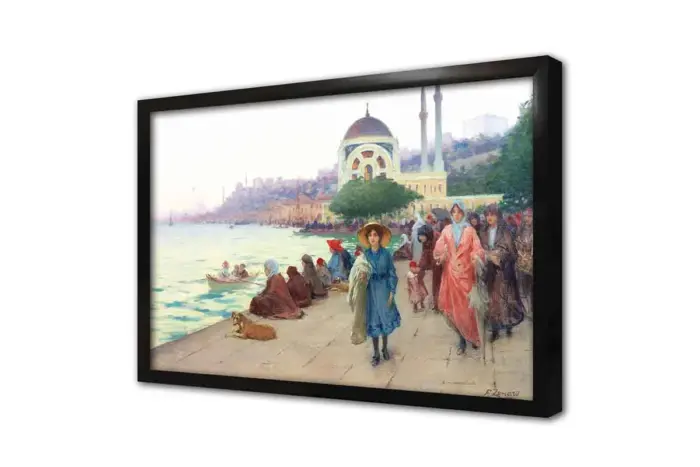 Dolmabahçede Gezinti Fausto Zonaro | Kanvas Tablo | Cam Tablo | Mdf Tablo | B16114 - Görsel 4