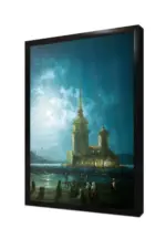 İstanbul Gece Kız Kulesi | Kanvas Tablo | Cam Tablo | Mdf Tablo | B16115 - Görsel 4