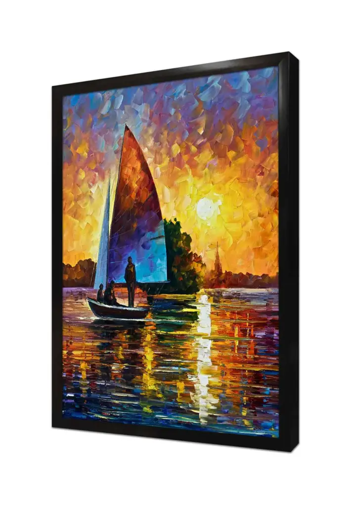 Gün Batımı Yelkenli | Kanvas Tablo | Cam Tablo | Mdf Tablo | B17063 - Görsel 4