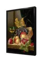 Şeftali Ve Üzüm Sepeti | Kanvas Tablo | Cam Tablo | Mdf Tablo | B18049 - Görsel 4