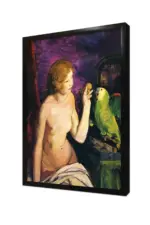 Nude Girl And Parrot | Kanvas Tablo | Cam Tablo | Mdf Tablo | B19076 - Görsel 4