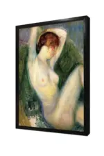 Nude İn Green Chair | Kanvas Tablo | Cam Tablo | Mdf Tablo | B19087 - Görsel 4