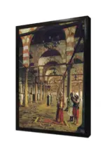 Kahirede Camide Namaz Kılanlar | Kanvas Tablo | Cam Tablo | Mdf Tablo | B21195 - Görsel 4