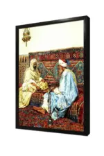 Tavla Oynayan Hacı | Kanvas Tablo | Cam Tablo | Mdf Tablo | B21342 - Görsel 4