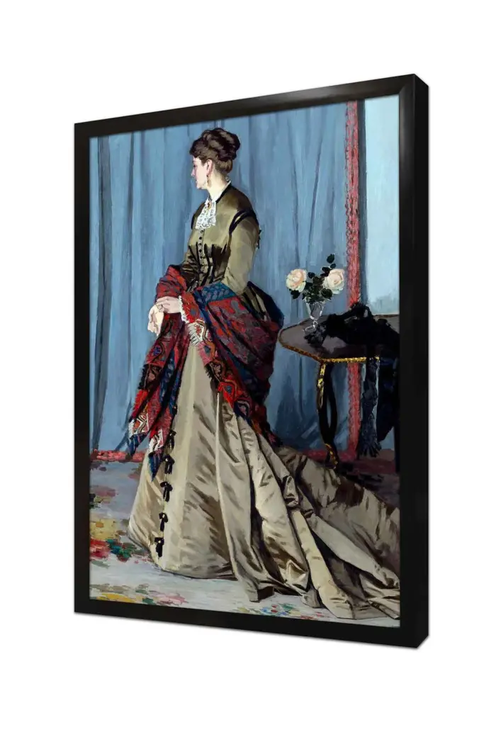 Portrait Of Madame Gaudibert C Monet | Kanvas Tablo | Cam Tablo | Mdf Tablo | B22089 - Görsel 4