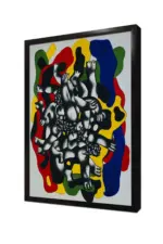 Les Plongeurs En Rouge Et Bleu | Kanvas Tablo | Cam Tablo | Mdf Tablo | B22278 - Görsel 4