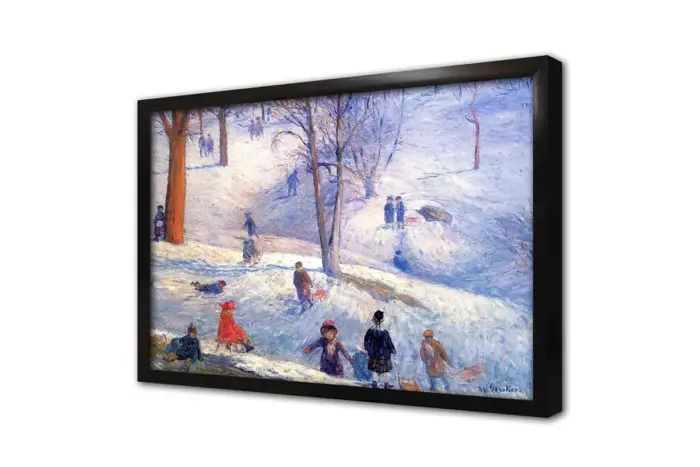 Sledding Central Park | Kanvas Tablo | Cam Tablo | Mdf Tablo | B22393 - Görsel 4