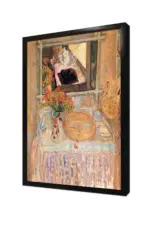 Toilet With A Bouquet Red And Yellow | Kanvas Tablo | Cam Tablo | Mdf Tablo | B22518 - Görsel 4