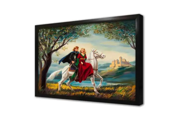 At Üstünde Aşıklar | Kanvas Tablo | Cam Tablo | Mdf Tablo | B22574 - Görsel 4