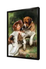 Köpeklerle Çocuk | Kanvas Tablo | Cam Tablo | Mdf Tablo | B22592 - Görsel 4