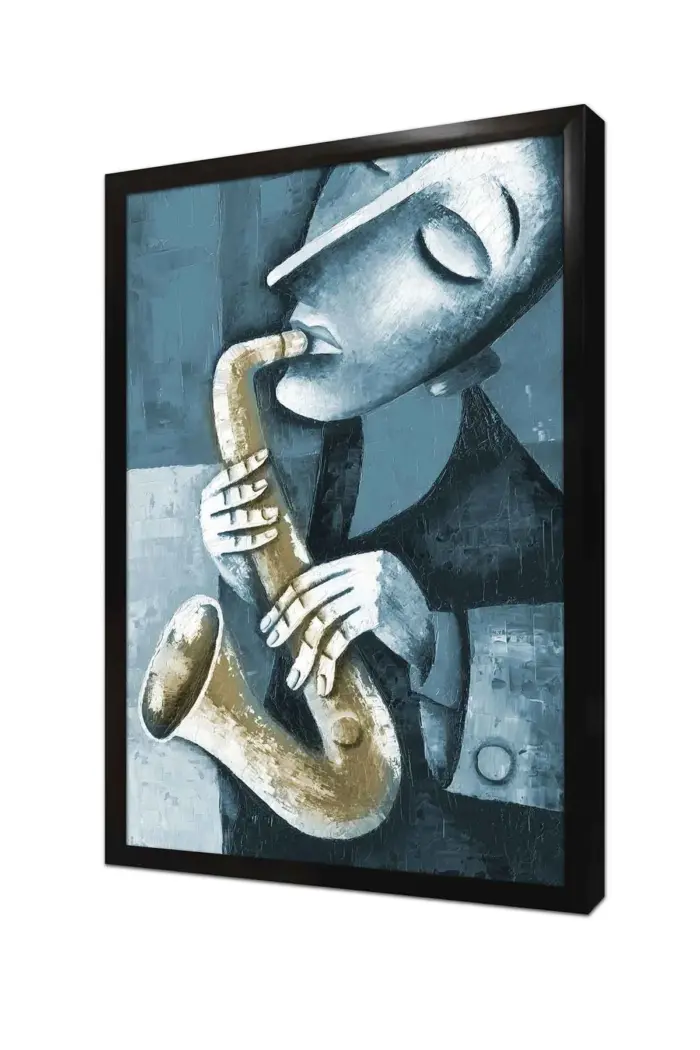 Saksafon Çalan Adam | Kanvas Tablo | Cam Tablo | Mdf Tablo | B22614 - Görsel 4