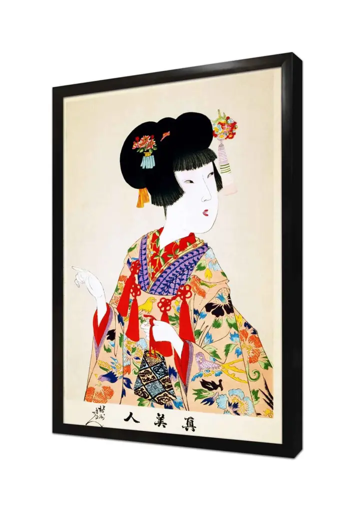 Japon Kadın | Kanvas Tablo | Cam Tablo | Mdf Tablo | B31035 - Görsel 4