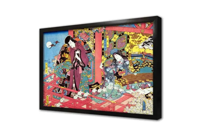 Renkli Geleneksel Japon Sanatı | Kanvas Tablo | Cam Tablo | Mdf Tablo | B31045 - Görsel 4