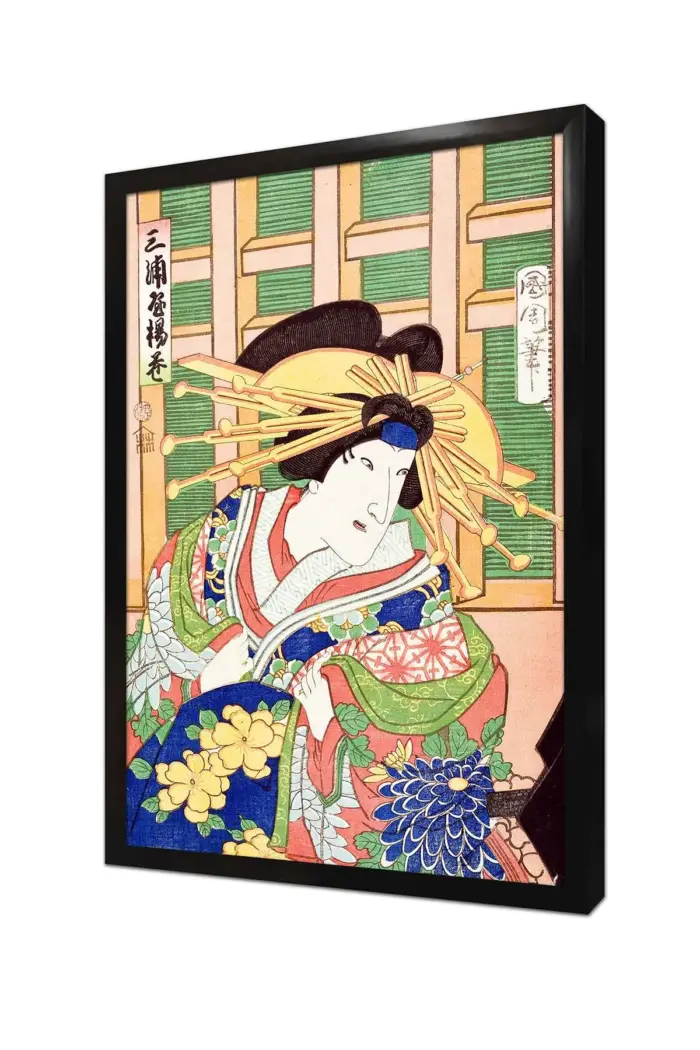 Japon Kadın | Kanvas Tablo | Cam Tablo | Mdf Tablo | B31060 - Görsel 4