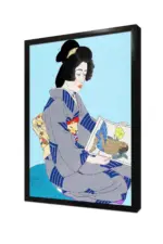 Japon Kadın | Kanvas Tablo | Cam Tablo | Mdf Tablo | B31068 - Görsel 4