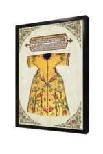 Kitabeli Osmanlı Kaftanı | Kanvas Tablo | Cam Tablo | Mdf Tablo | B32010 - Görsel 4