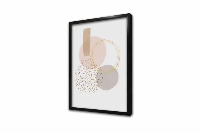 Line Art Bej Soyut | Kanvas Tablo | Cam Tablo | Mdf Tablo | B33042 - Görsel 4
