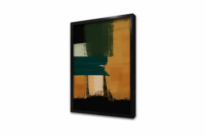 Sarı Yeşil Dekoratif Soyut | Kanvas Tablo | Cam Tablo | Mdf Tablo | B33055 - Görsel 4