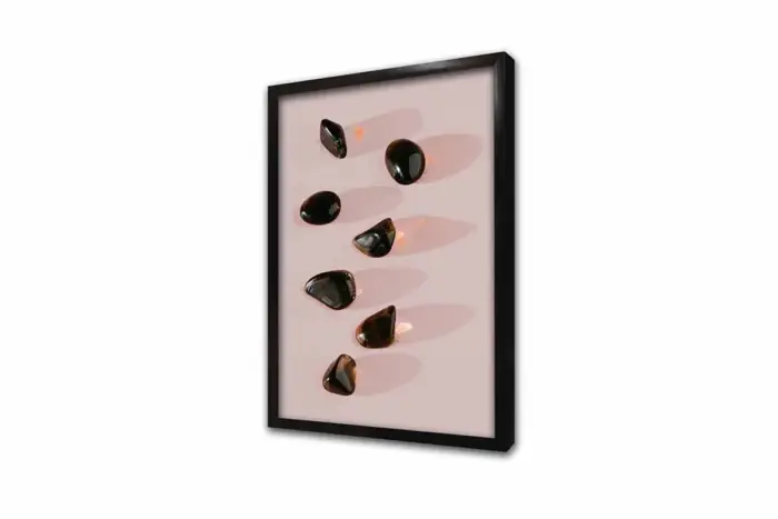 Pembe Zeminde Taşlar | Kanvas Tablo | Cam Tablo | Mdf Tablo | B33086 - Görsel 4